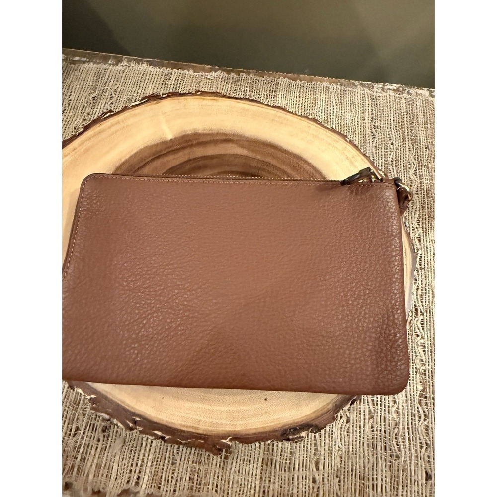 COACH Womens Double Zip Wallet In Pebble Leather (IM Redwood) New With Tags - Picture 8 of 10